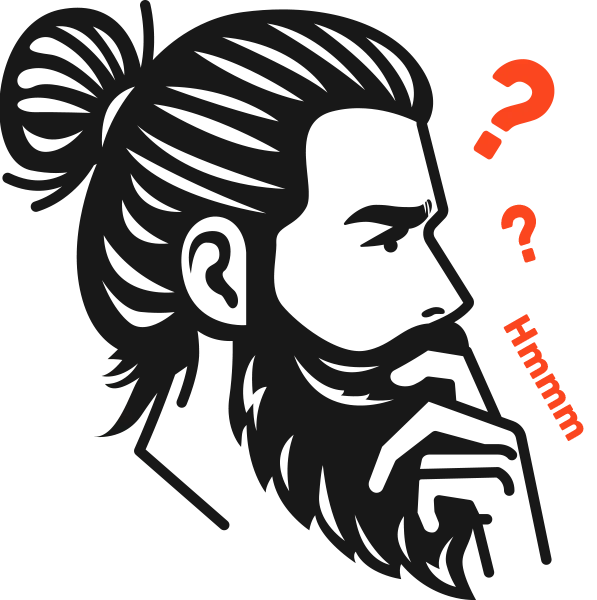 Ilustracja brodacza myślącego sekcja kontakt  